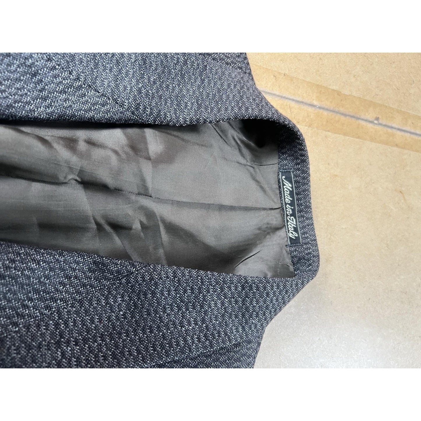 Mani Giorgio Mani Blazer Mens 44 Gray Wool-Blend Tweed Two-Button Made In Italy