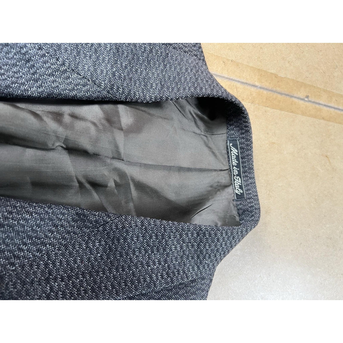 Mani Giorgio Mani Blazer Mens 44 Gray Wool-Blend Tweed Two-Button Made In Italy