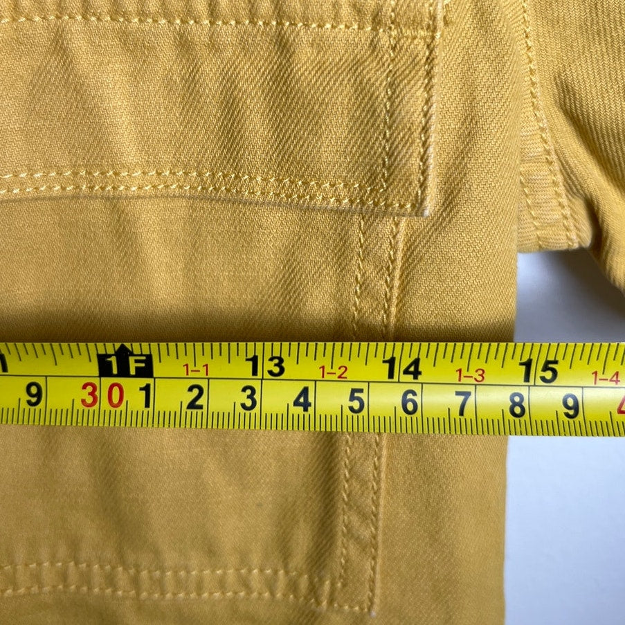 NWT Madewell Women's XS Mustard 100% Cotton Coverall Jumpsuit