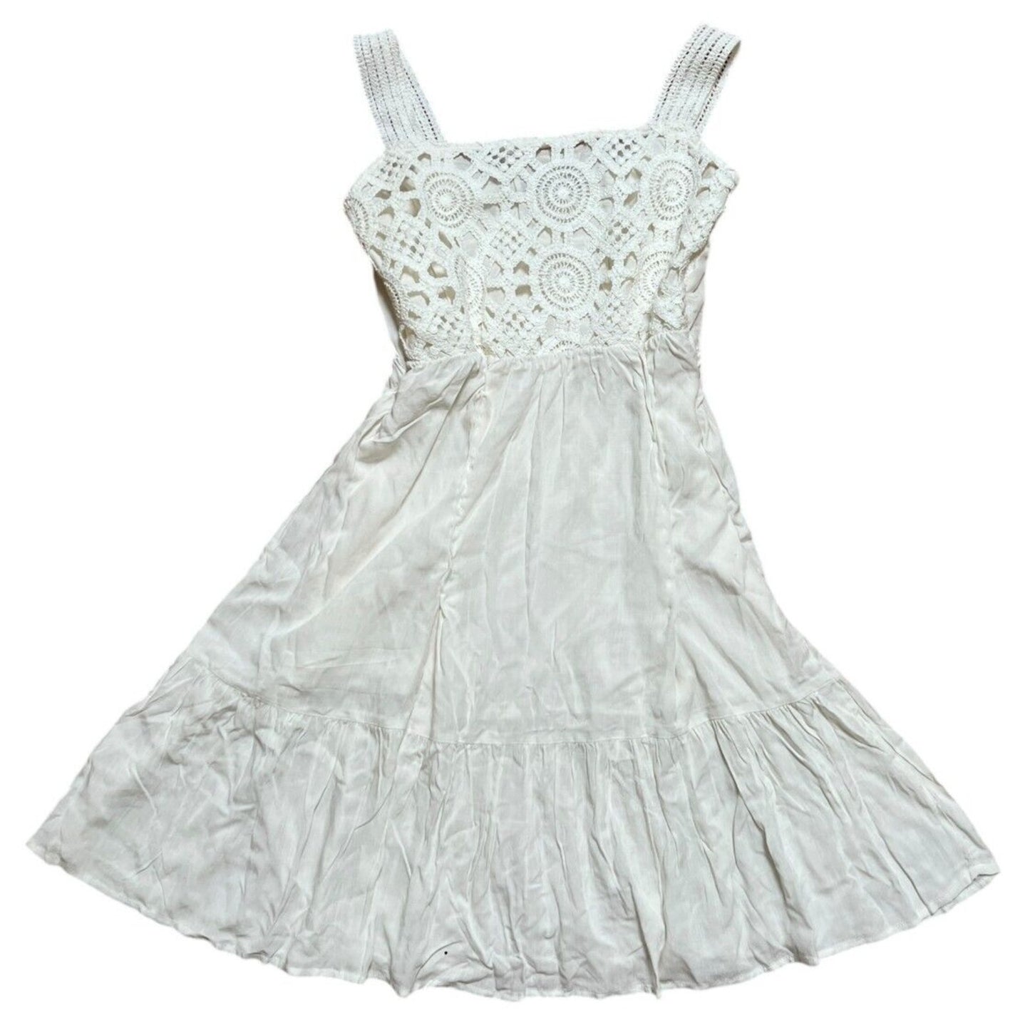 Muke oneplus White Sundress Circular Patterned Large L