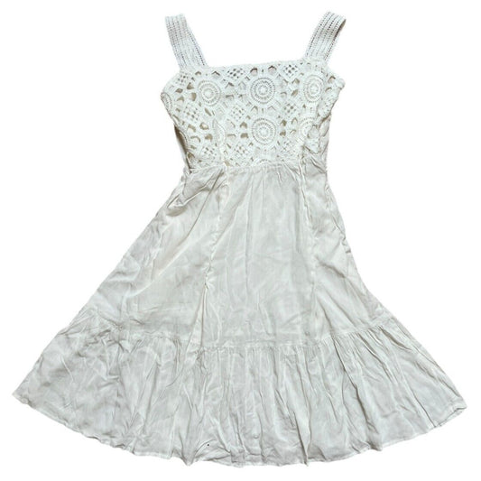 Muke oneplus White Sundress Circular Patterned Large L