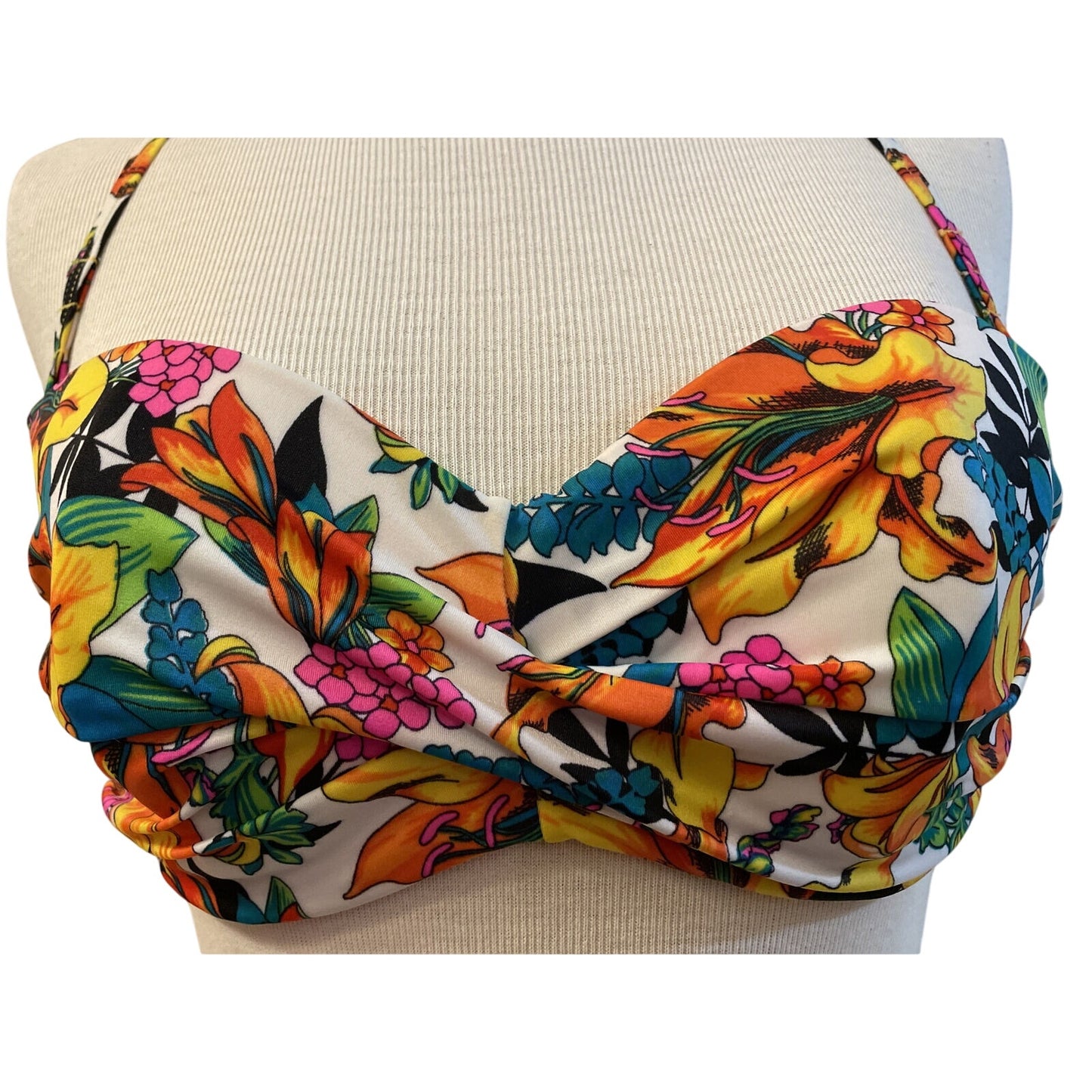 Victoria's Victoria Secret Halter Top Bikini 36D Floral Design - EUC