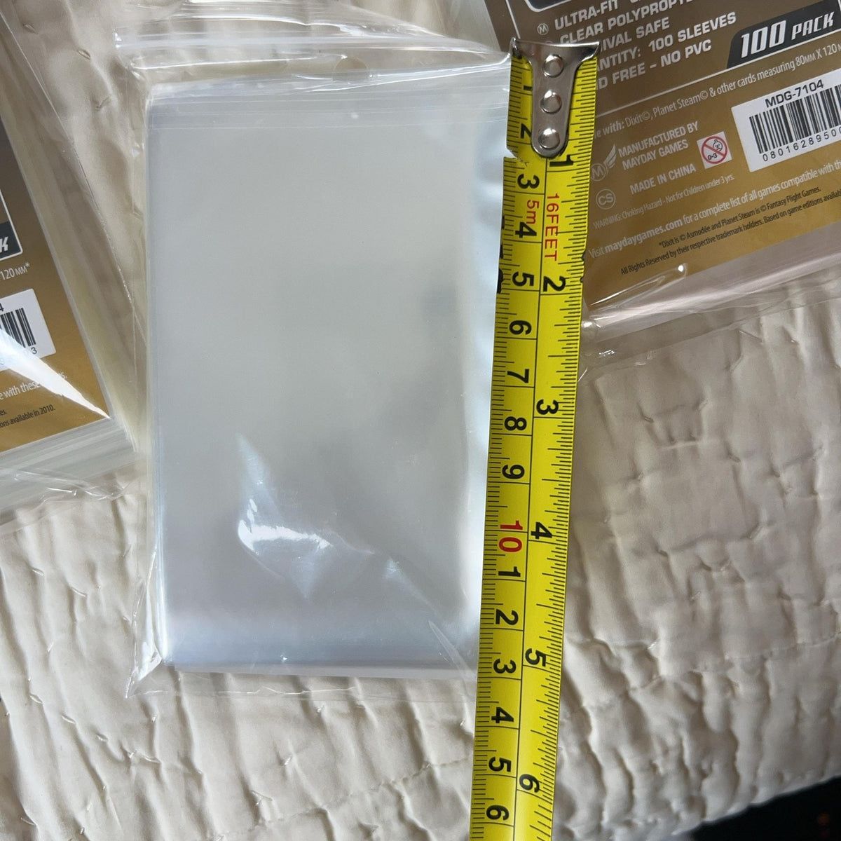 Mayday Games Clear Deck Case Oversized 80mm X 120mm 100 Ct PVC-Free Plastic