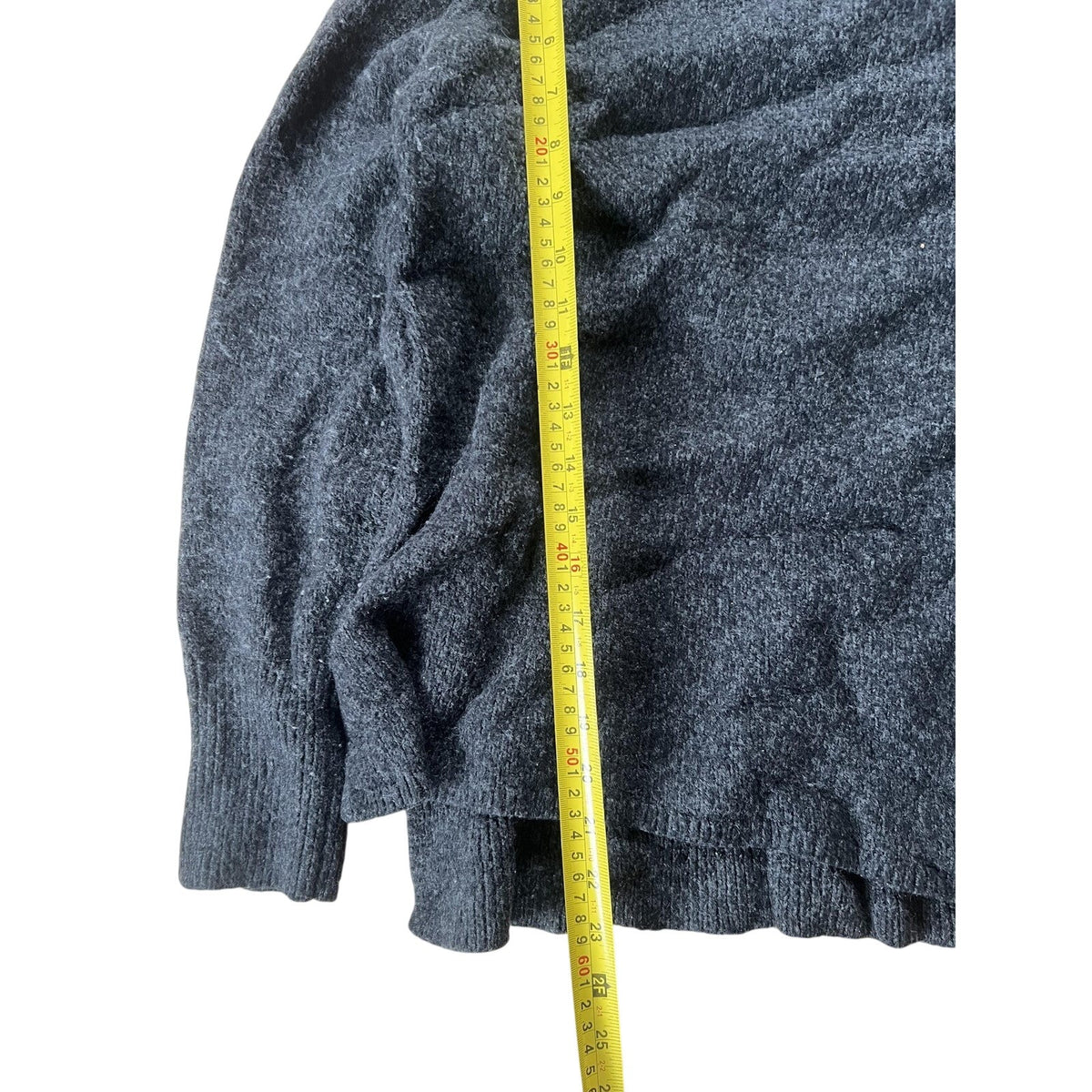 DKNY JEANS Sweater Womens XL Gray Pullover Cowl Neck Chunky-Knit Acrylic Wool