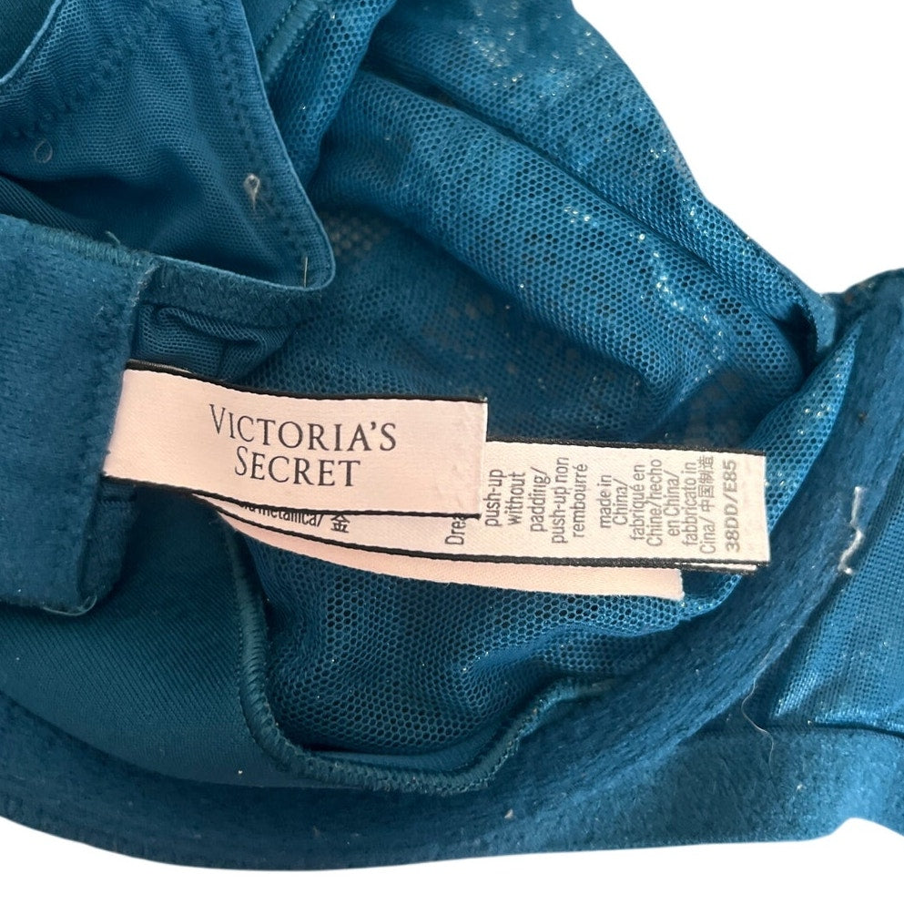 Victoria Secret Push Up 38DD Blue Wicked Unlined Balconette