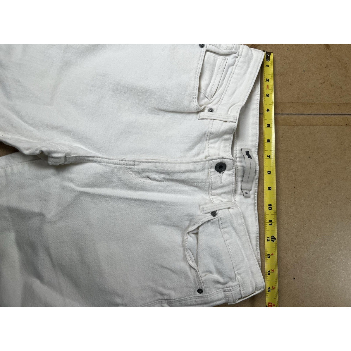 Levi's Pants Womens 8 White Denim Ankle Slim Stretch Pockets Zip Flat Front