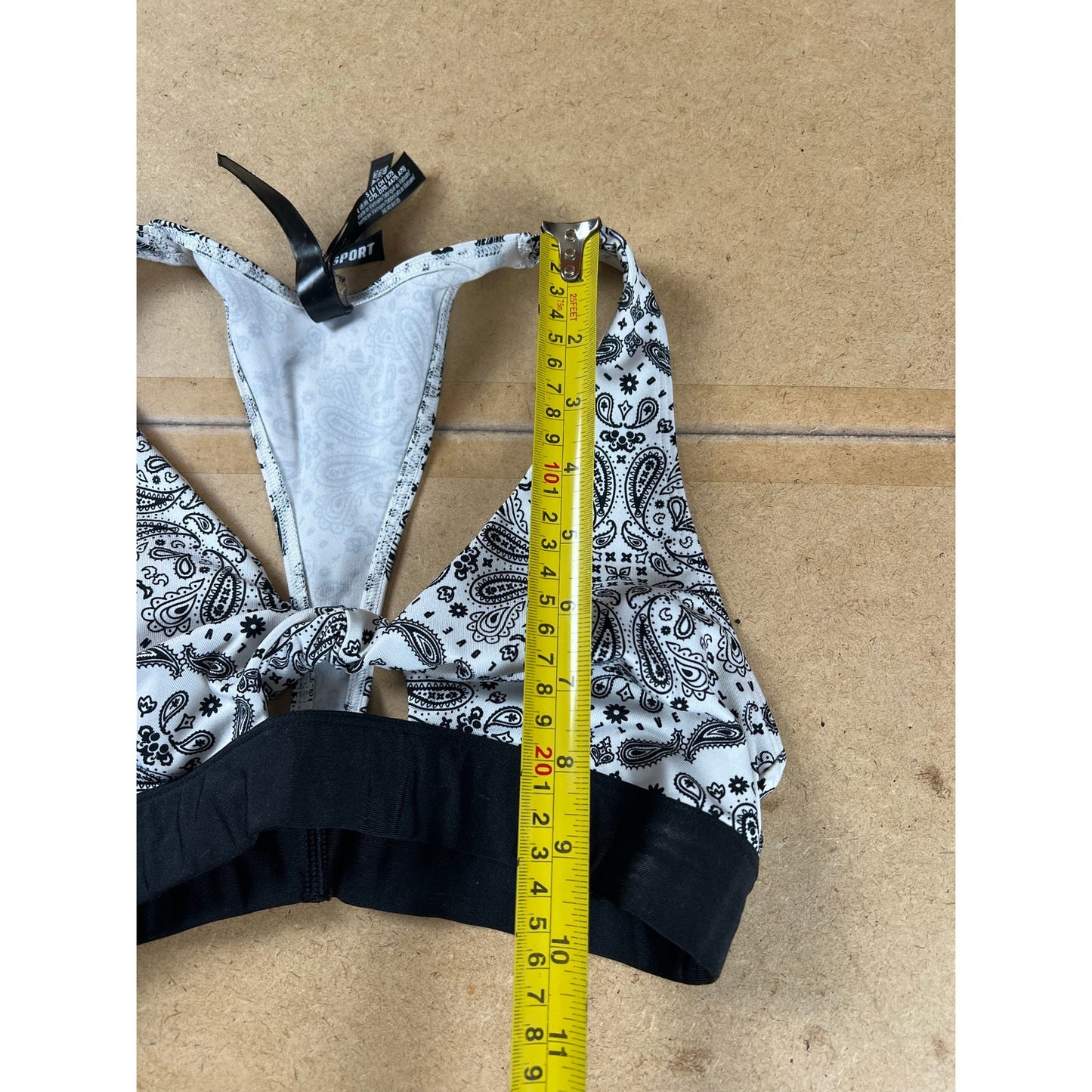 PINK SPORT Bra Womens S White Sports Bra Racerback Scoop Back Lightly Lined