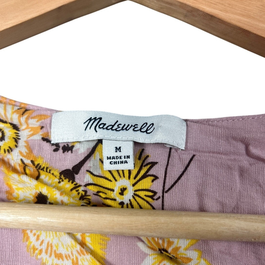 Madewell Plaza Button-Front Shirt in Dutch Dandelions Women's Size M