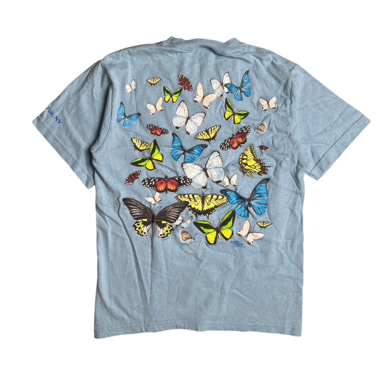 Blue Butterfly T-Shirt Kids 10/12 Glows in the Dark