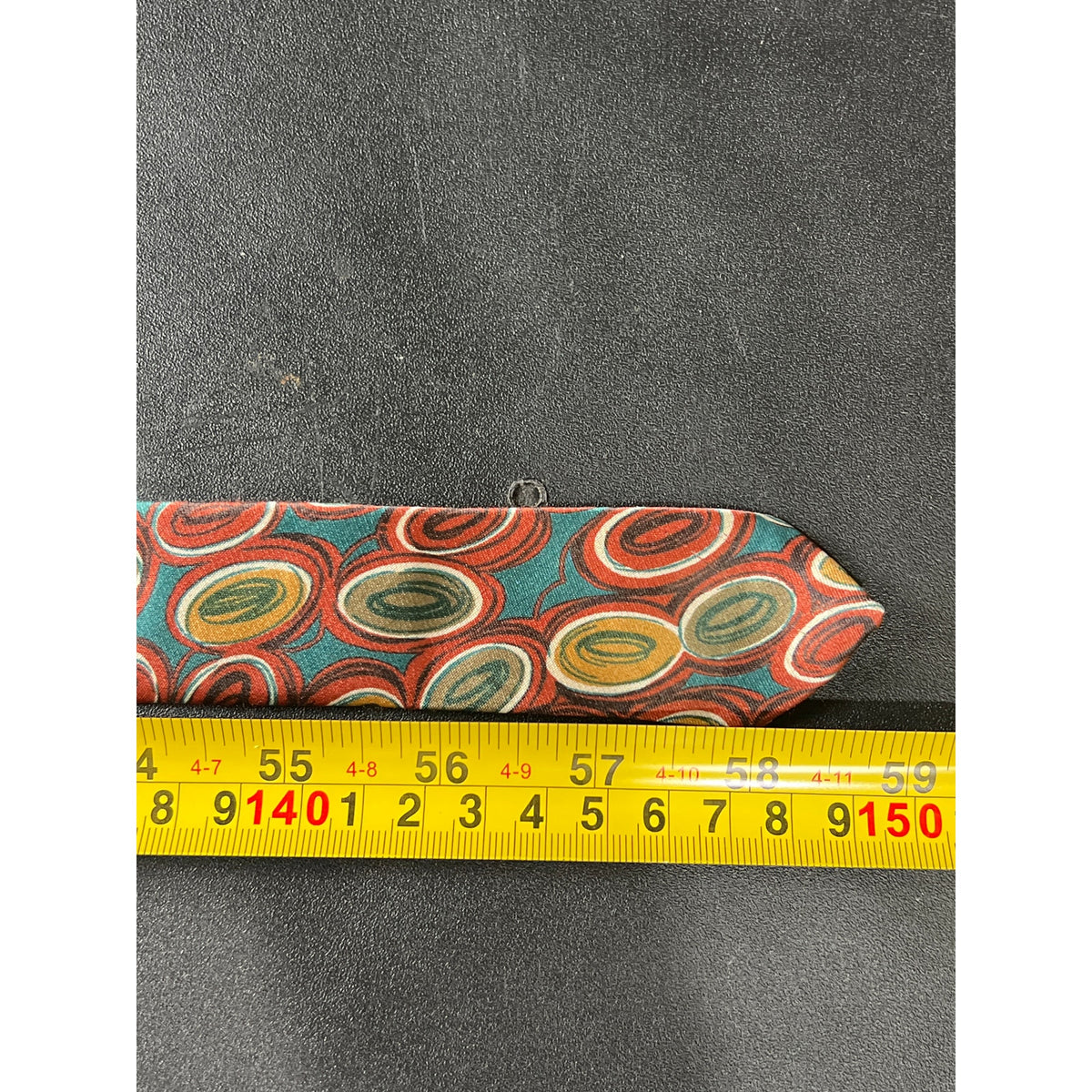 Christian Dior Monsier Paisley Circle Design Silk Necktie Red