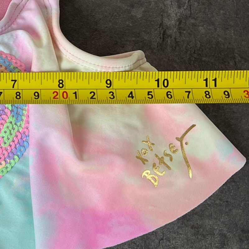Betsy Johnson Small Swimsuit Top Baby Heart