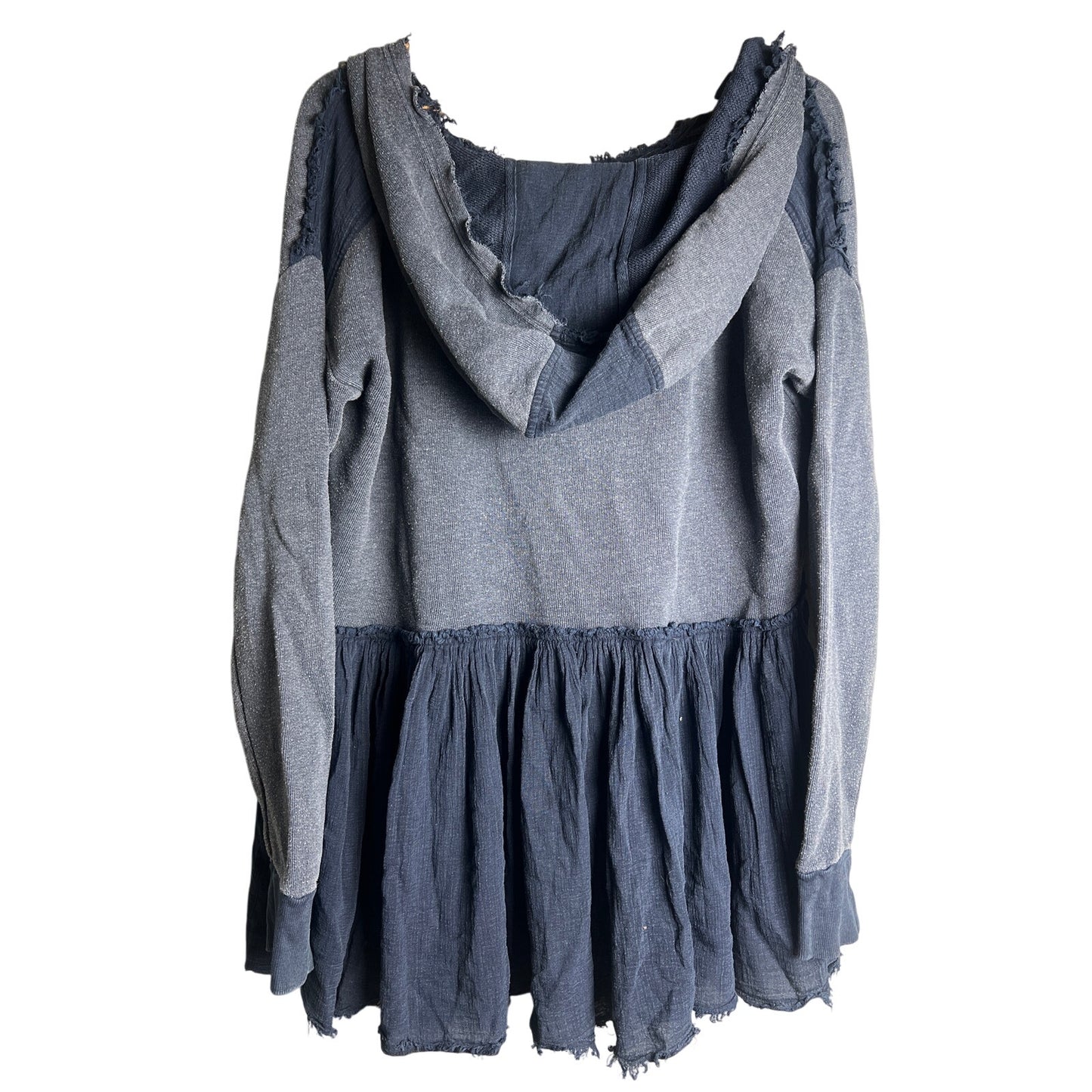 Free People Small Cropped V Neck Sweater Navy Blue