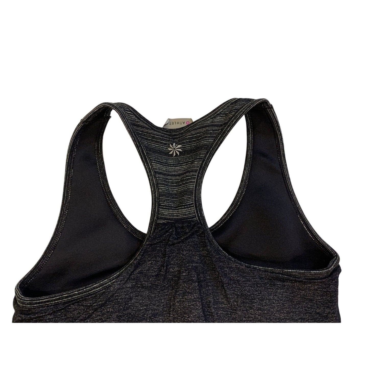 Athleta Tank Razor Back Charcol Gray Double Lined Small S - EUC