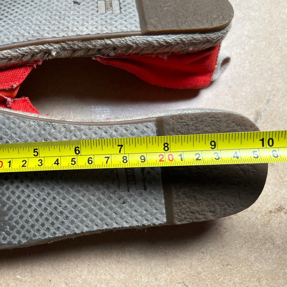 TOMS Clare V. Orange Canvas Gladiator Sandals Katalina Espadrilles SIze 7.5