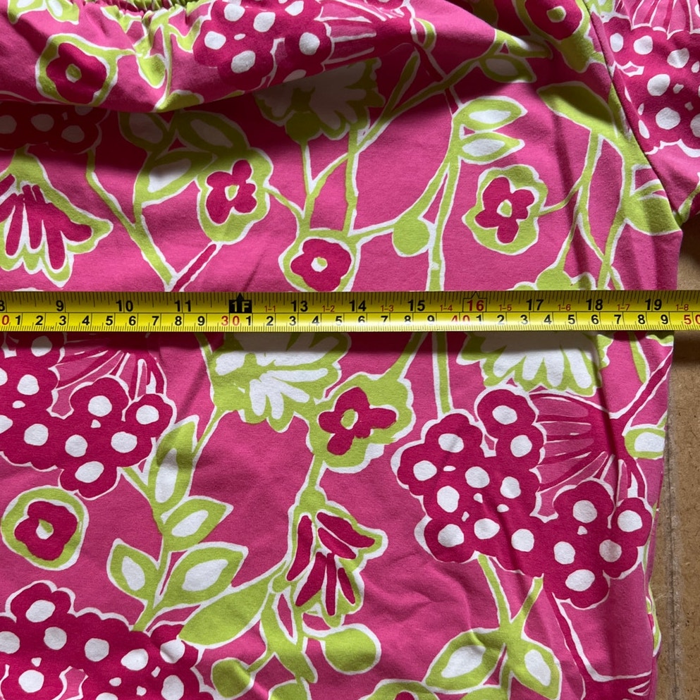 Lilly Pulitzer Pink Floral Women Off The Shoulder Top Size XS