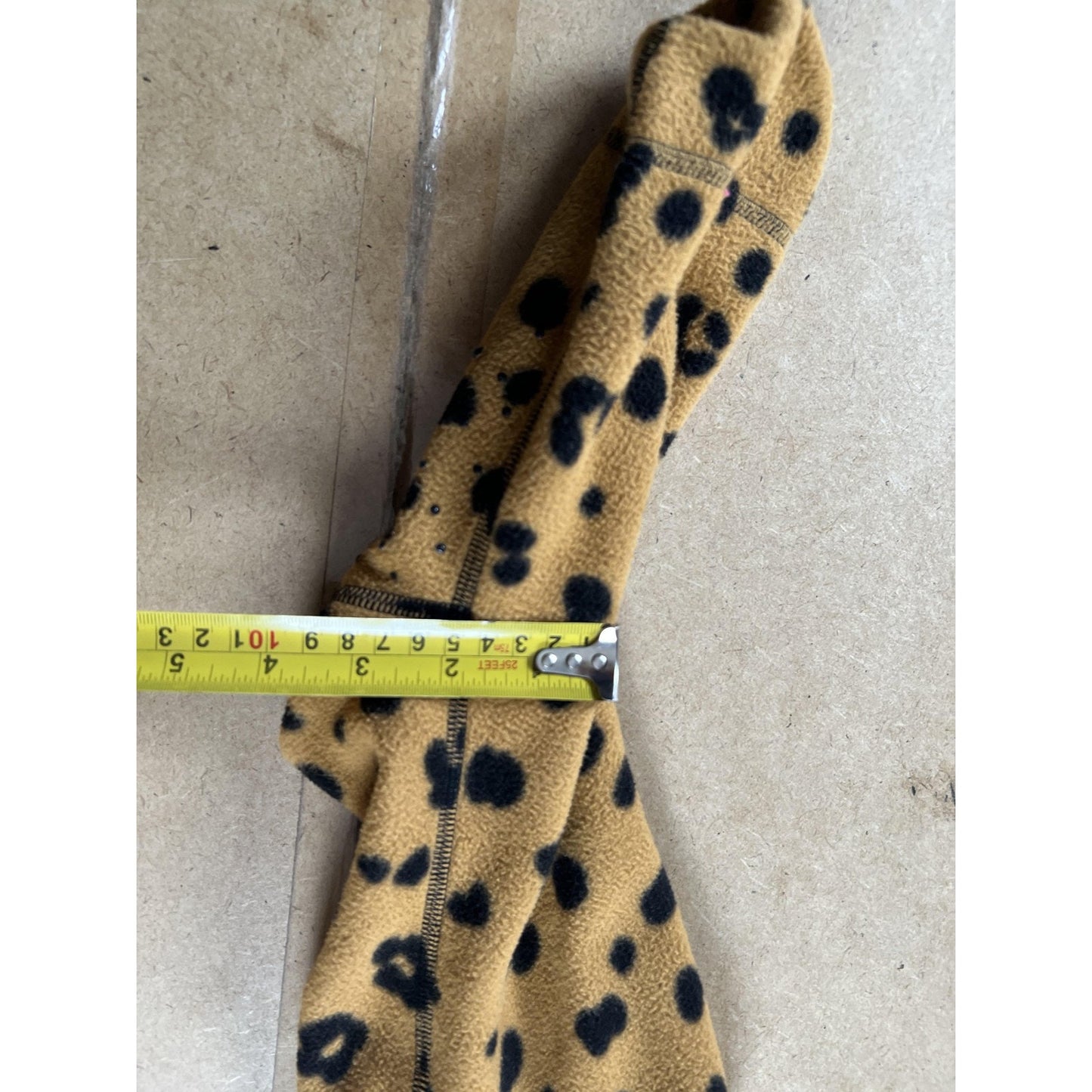 Muk Luks Boot Socks Womens One Size Regular Beige Fleece Leopard Print