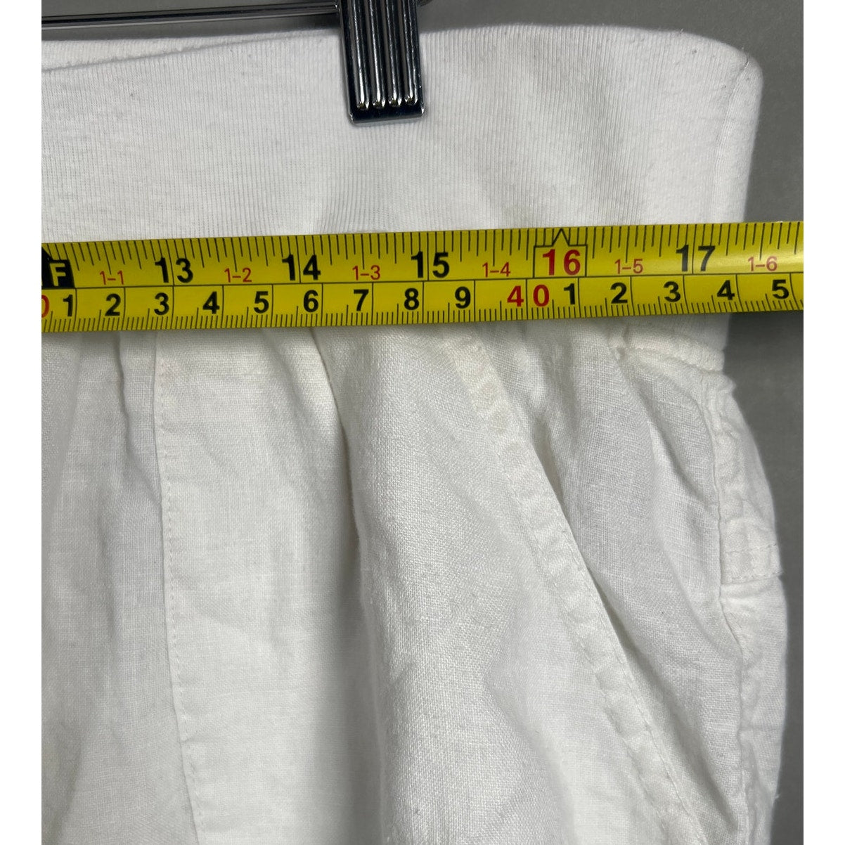 Allen Allen XL Linen Wide Leg Capri Pants Straight Leg