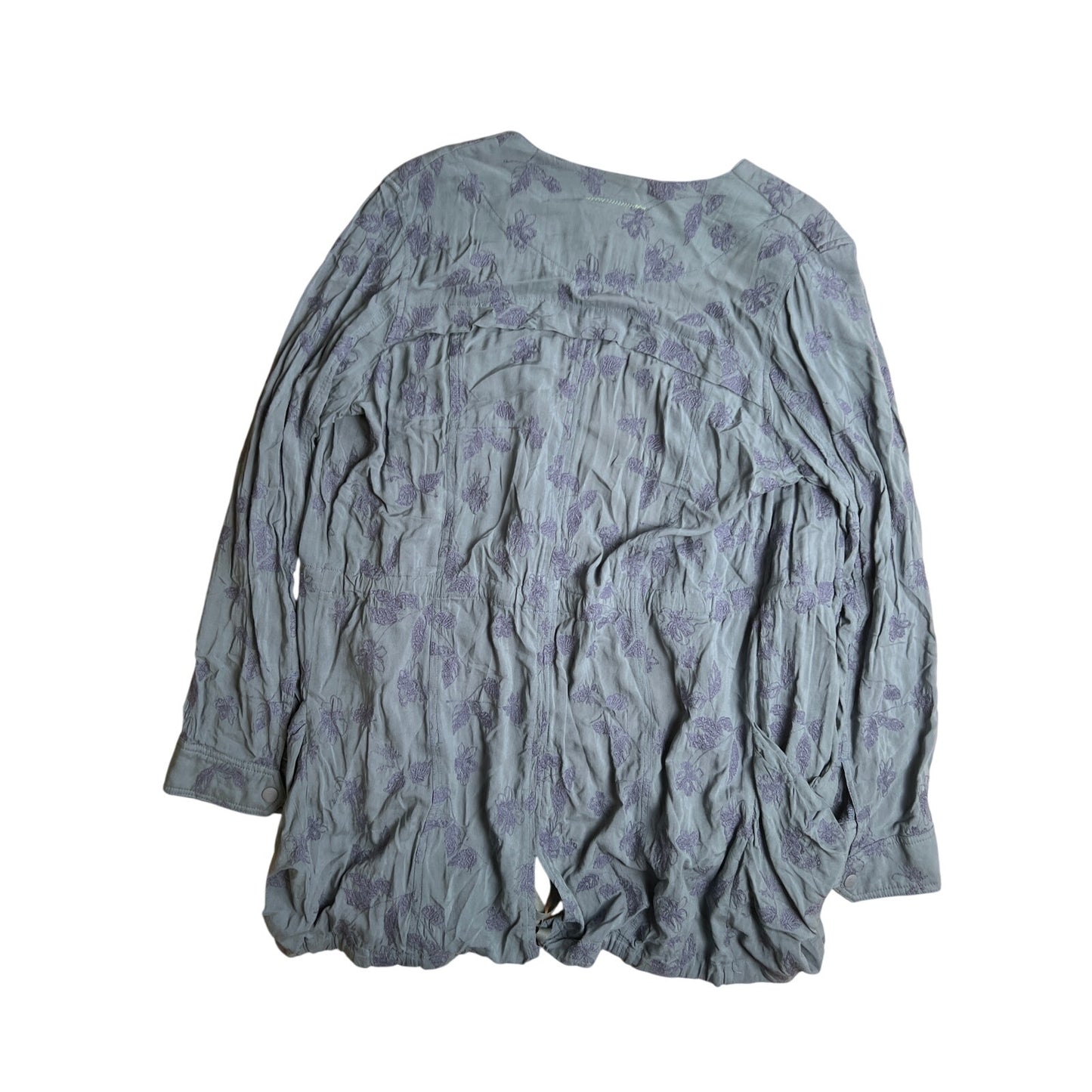 Hei Hei Embroidered Periwinkle Blue Draped Cardigan Spring Jacket Kimono Small