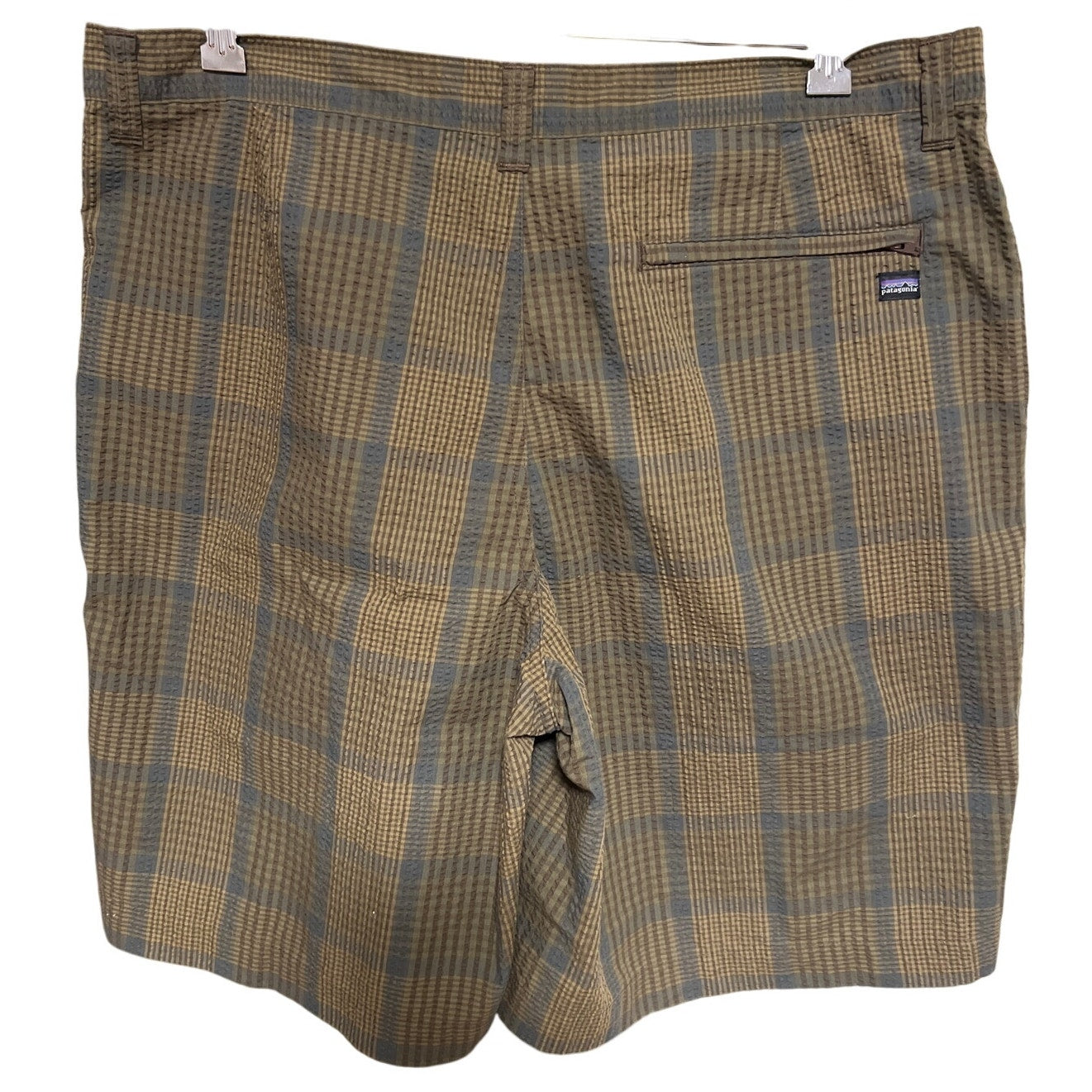 Patagonia Organic Cotton 36 Men's Plaid Shorts Pockets