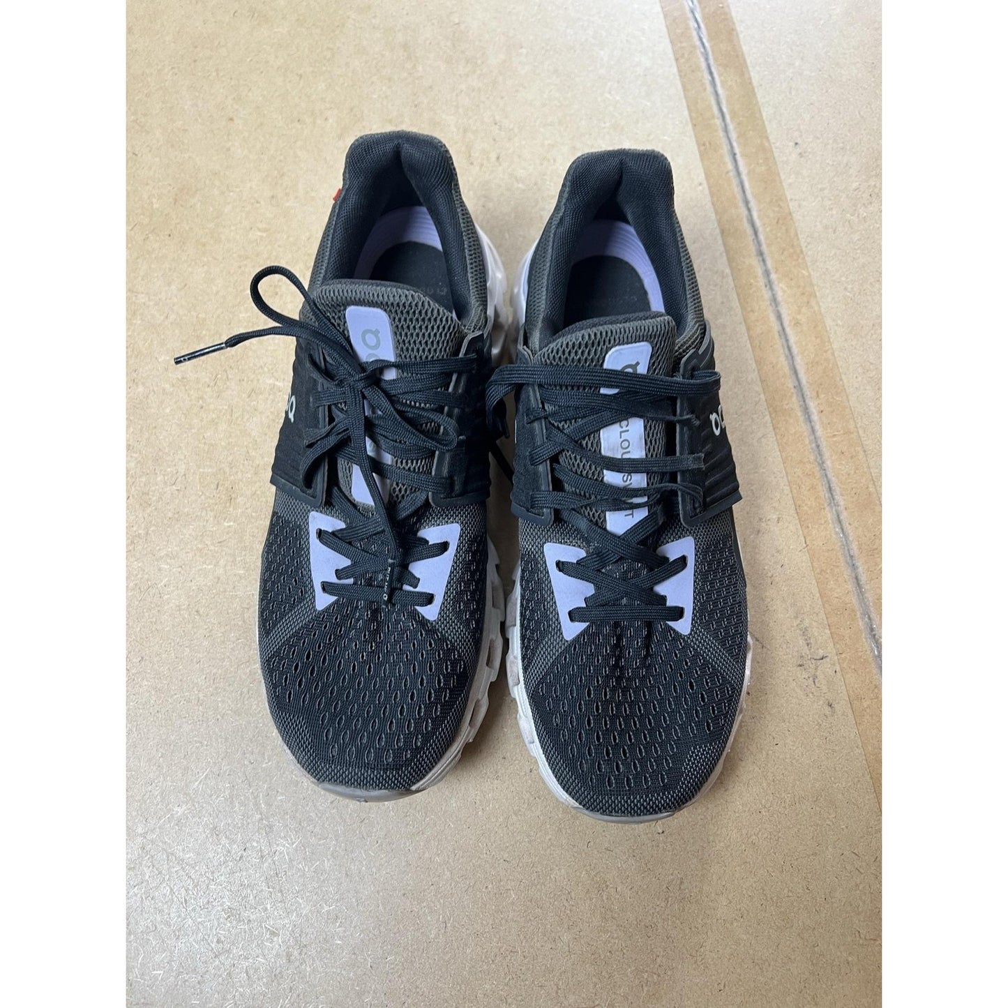 On Running Shoes Womens 9 Black Mesh Lightweight Cushioned Lace Up Sneakers