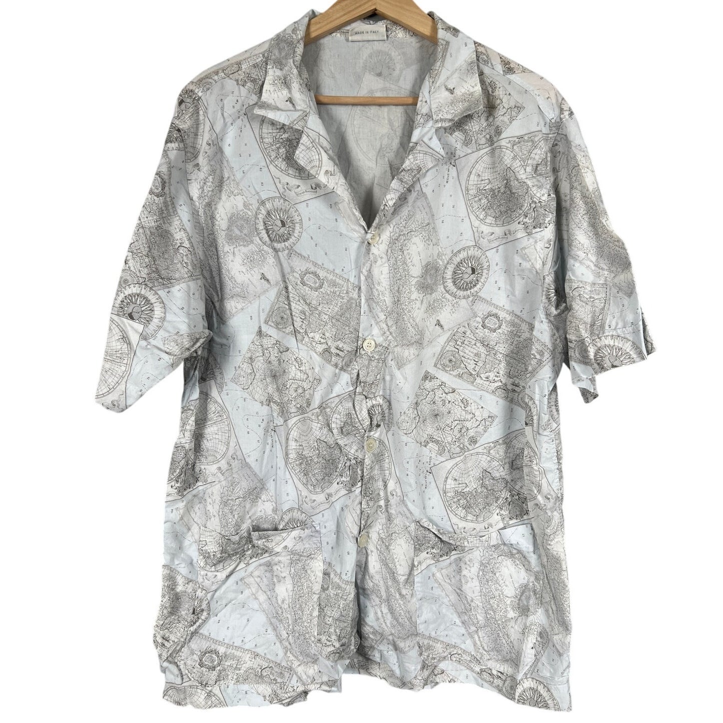 Vintage Perofil Grand Pigiama Size 54 Button Down Made in Italy Cotton