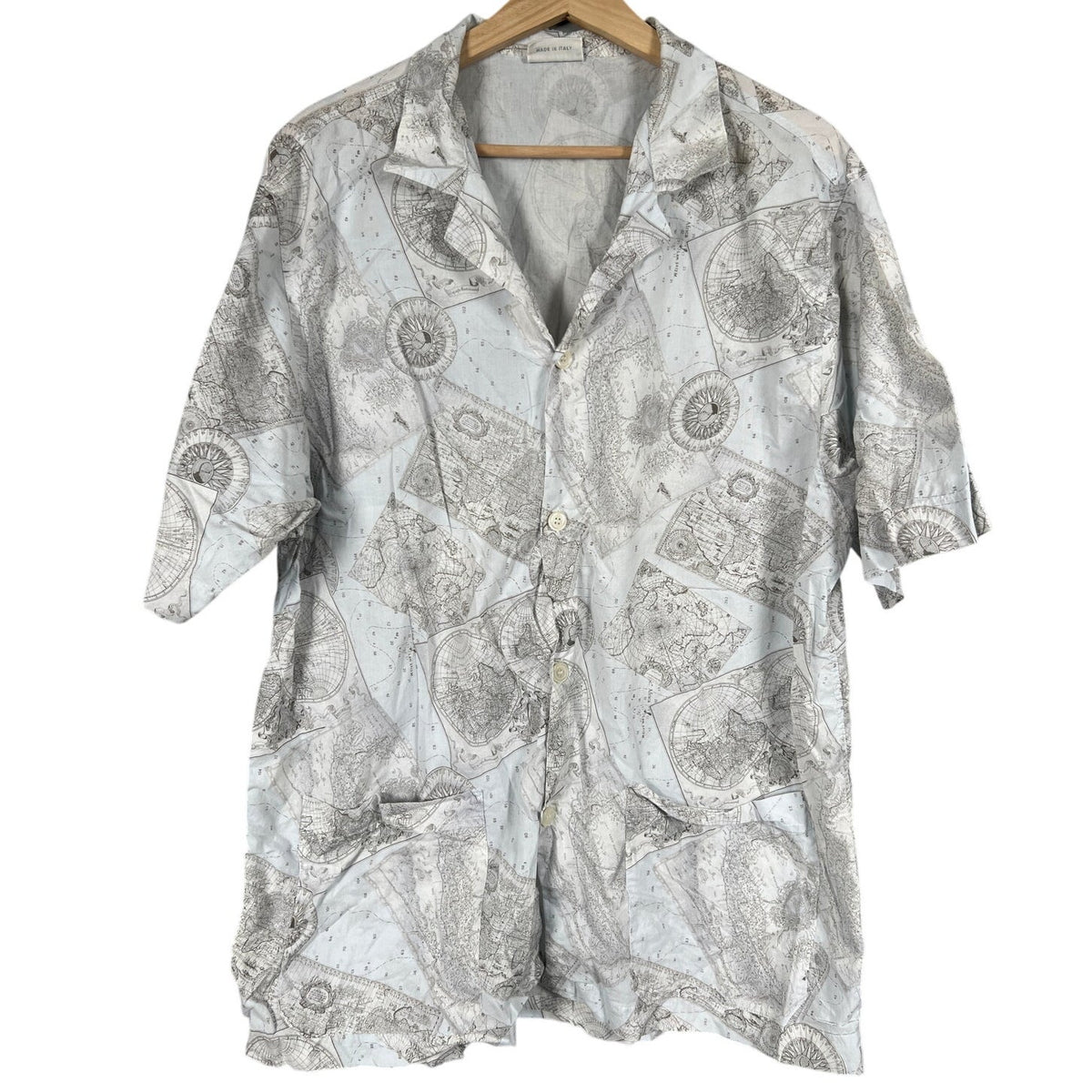 Vintage Perofil Grand Pigiama Size 54 XL Button Down Made in Italy Cotton