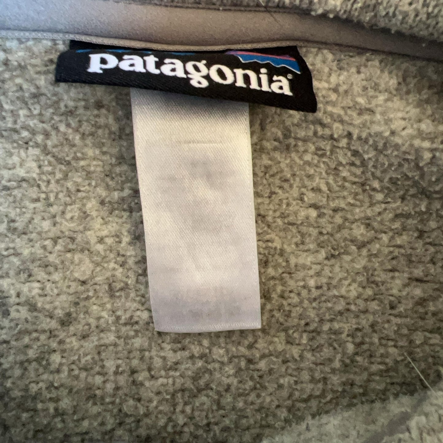 Patagonia Sweater Mens M Gray Full Zip Mock Neck Fleece Pockets Logo Casual