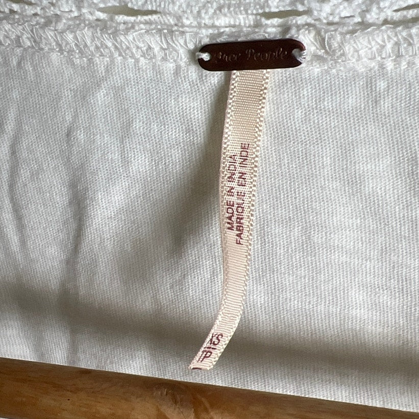 Free People 100% Cotton White Lace Women's Size XS