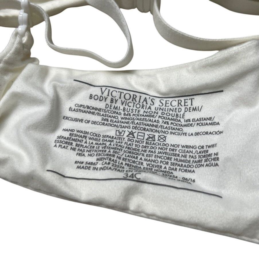 Victoria's Secret Body By Victoria Demi Unlined White Bra 34C