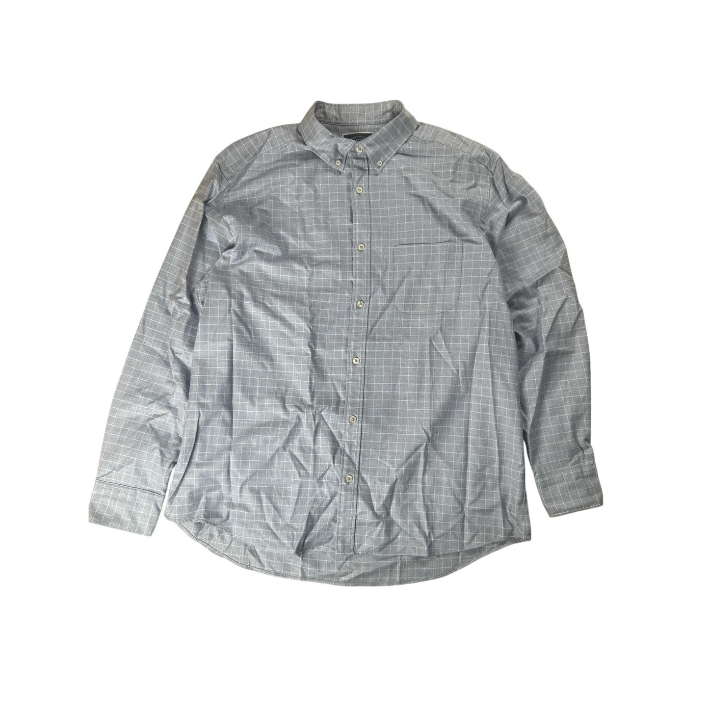 Charles Tyrwhitt Shirt Mens XL Blue Check Long Sleeve Button Up Non-Iron