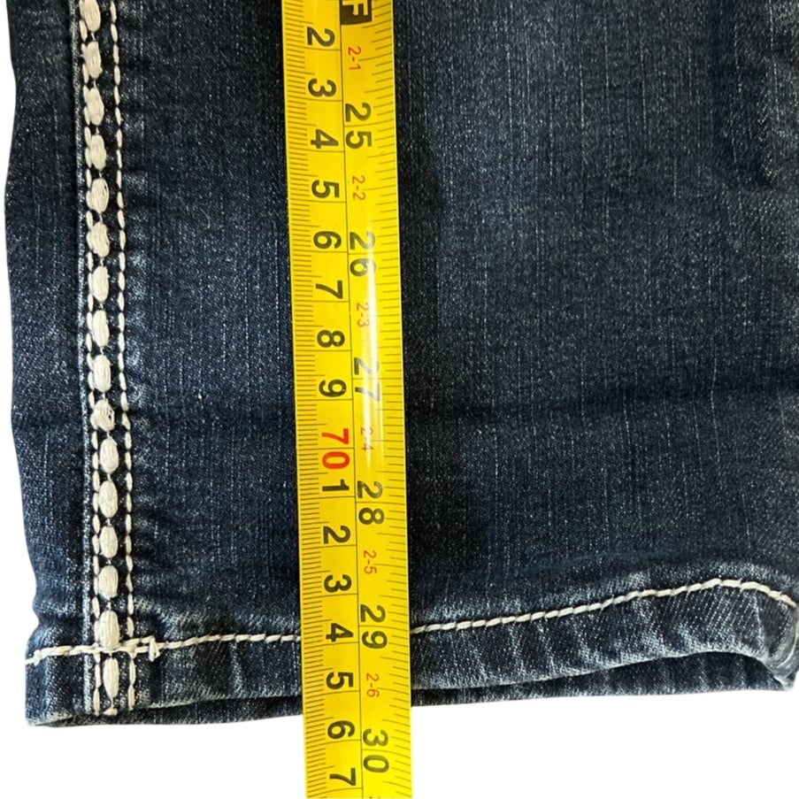 L.A. Idol USA Embellished Large Stitch Jeans Size 7 Women's