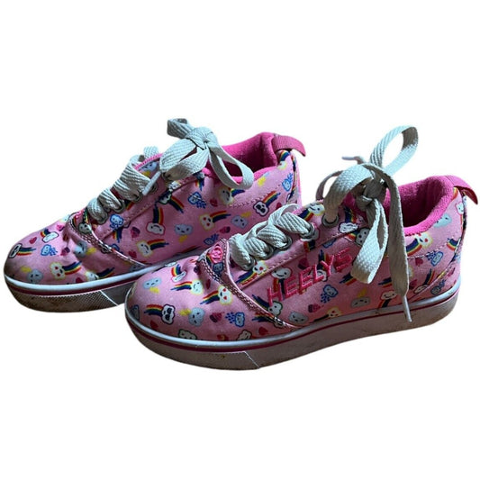 HEELYS Pink Rainbow Youth Size 1 Wheels, No Tool