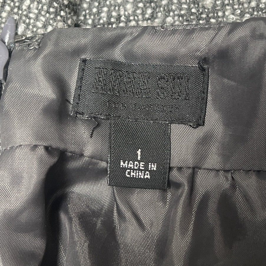 Anna Sue Size 1 for Target Tweed Wool Blend Jagged Sequin Jumper Dress