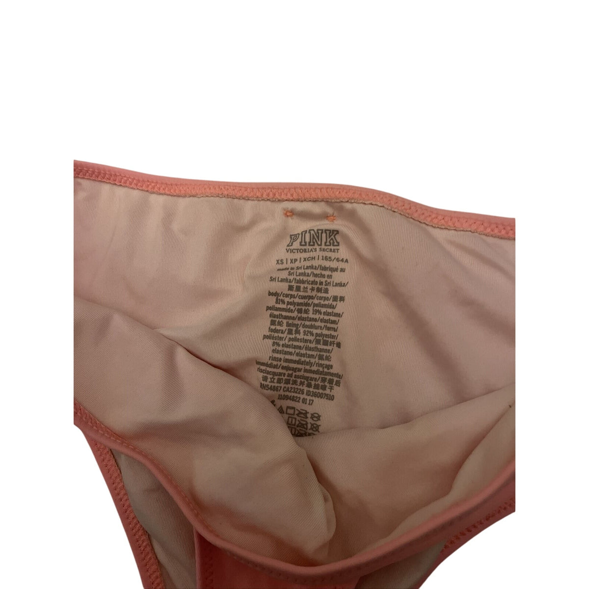 Victoria's Victoria Secret Bikini PINK Light Pink High Neck Halter Set XS - EUC