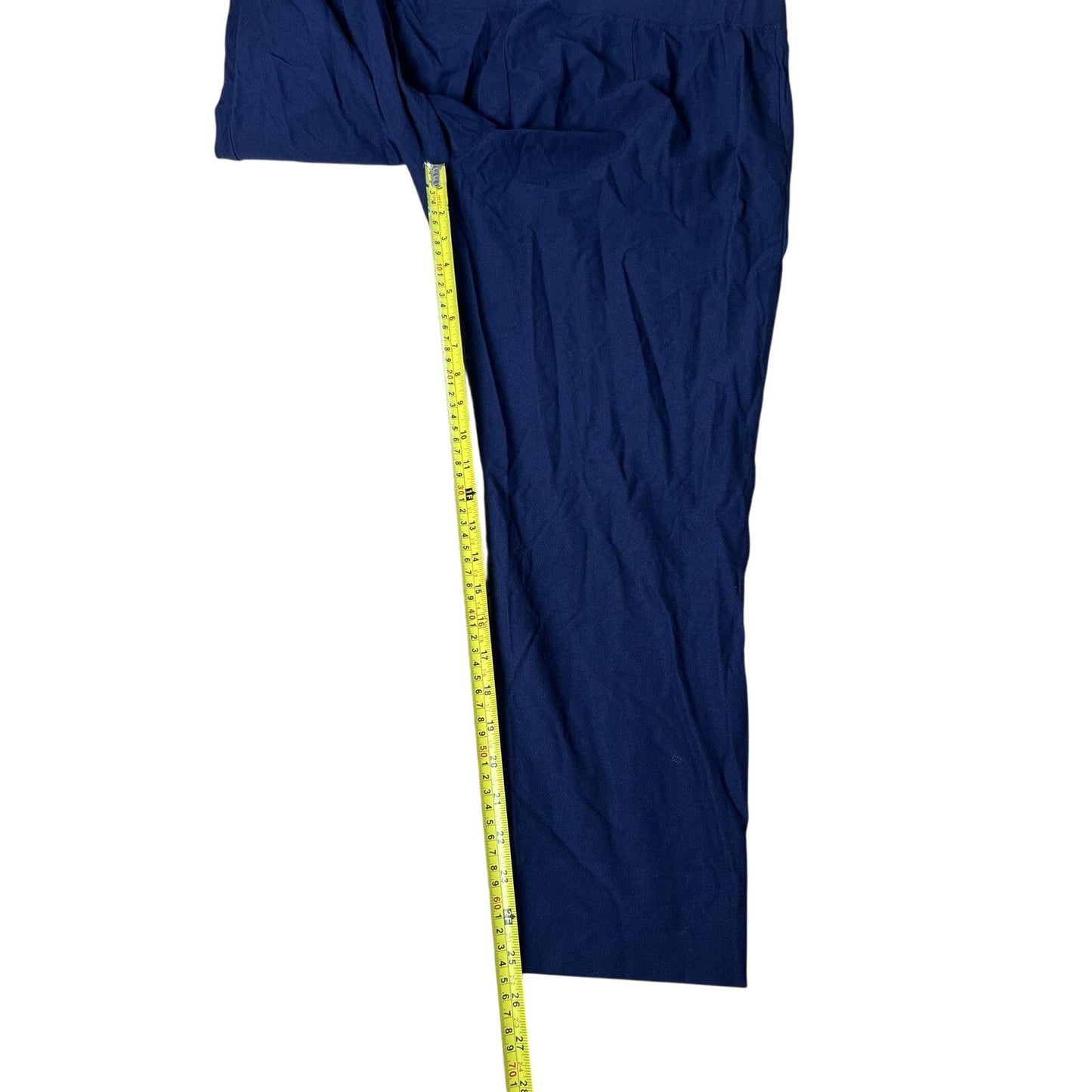 Eileen Fisher Pants Womens XL Blue Cropped Crepe Pull On Stretch Slim Fit