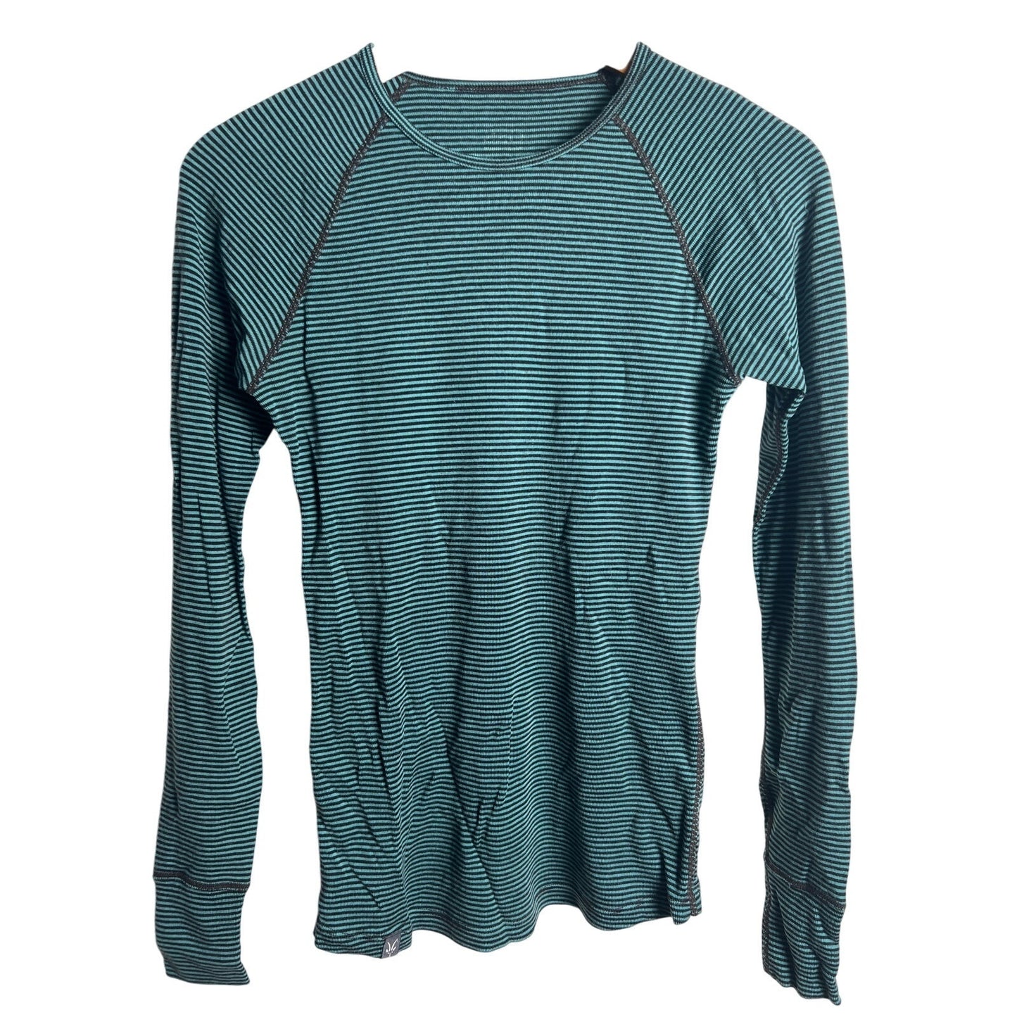 REI Woolies CrewNeck Long Underwear Striped Top Women Size L