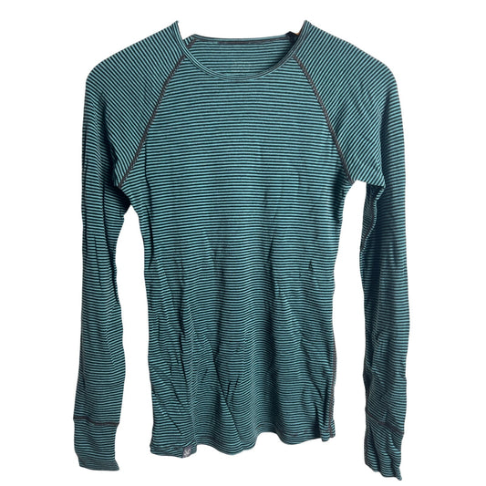 REI Woolies CrewNeck Long Underwear Striped Top Women Size L