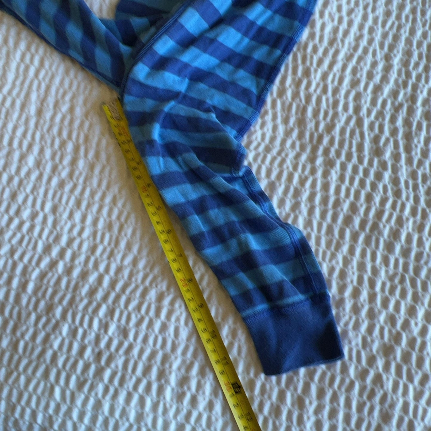 Hanna Andersson One Piece Boys 3T Blue Striped Jersey Zip Lightweight Peru