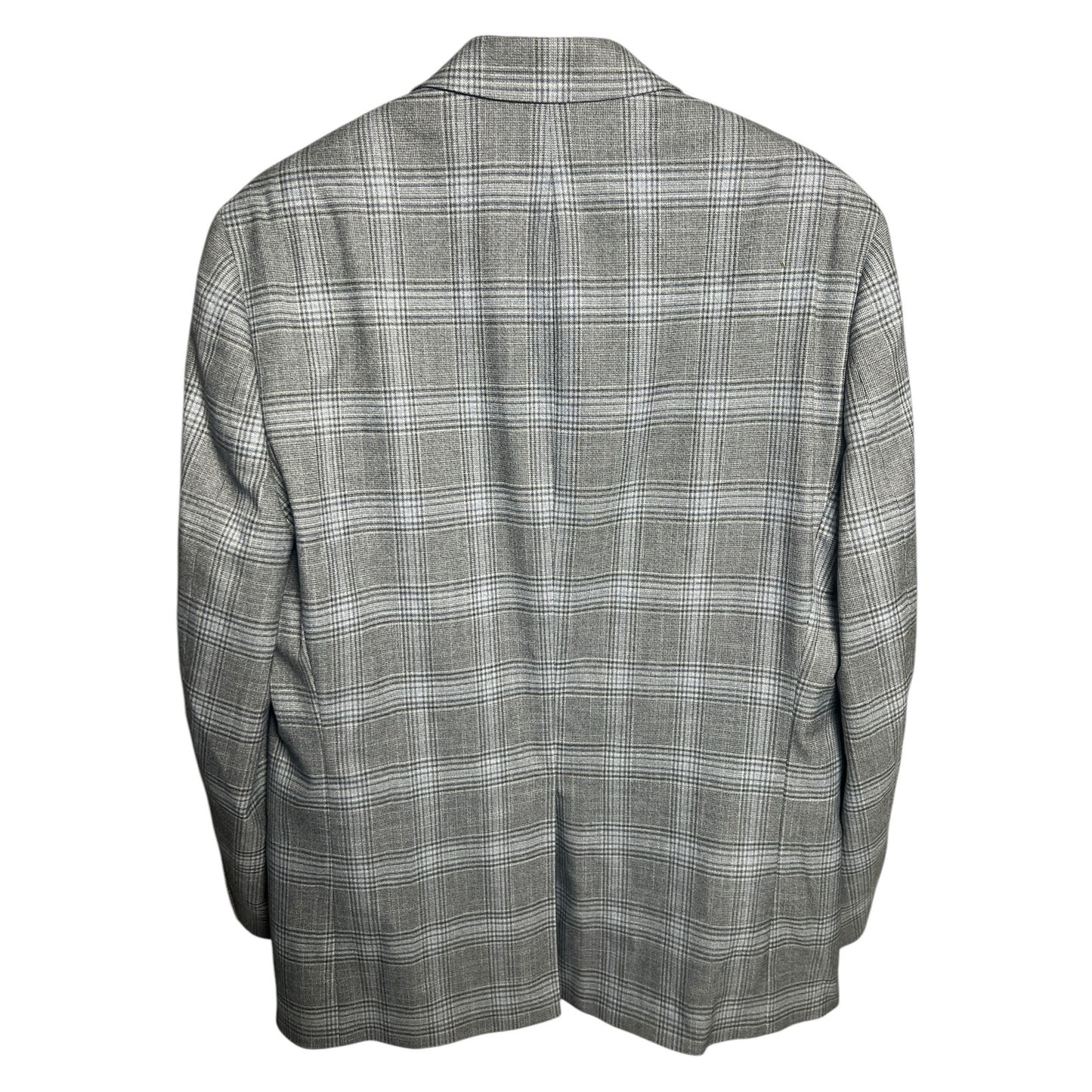 Unbranded Made In Vietnam Plaid Gray Suit Blazer *Dimensions In Pictures*