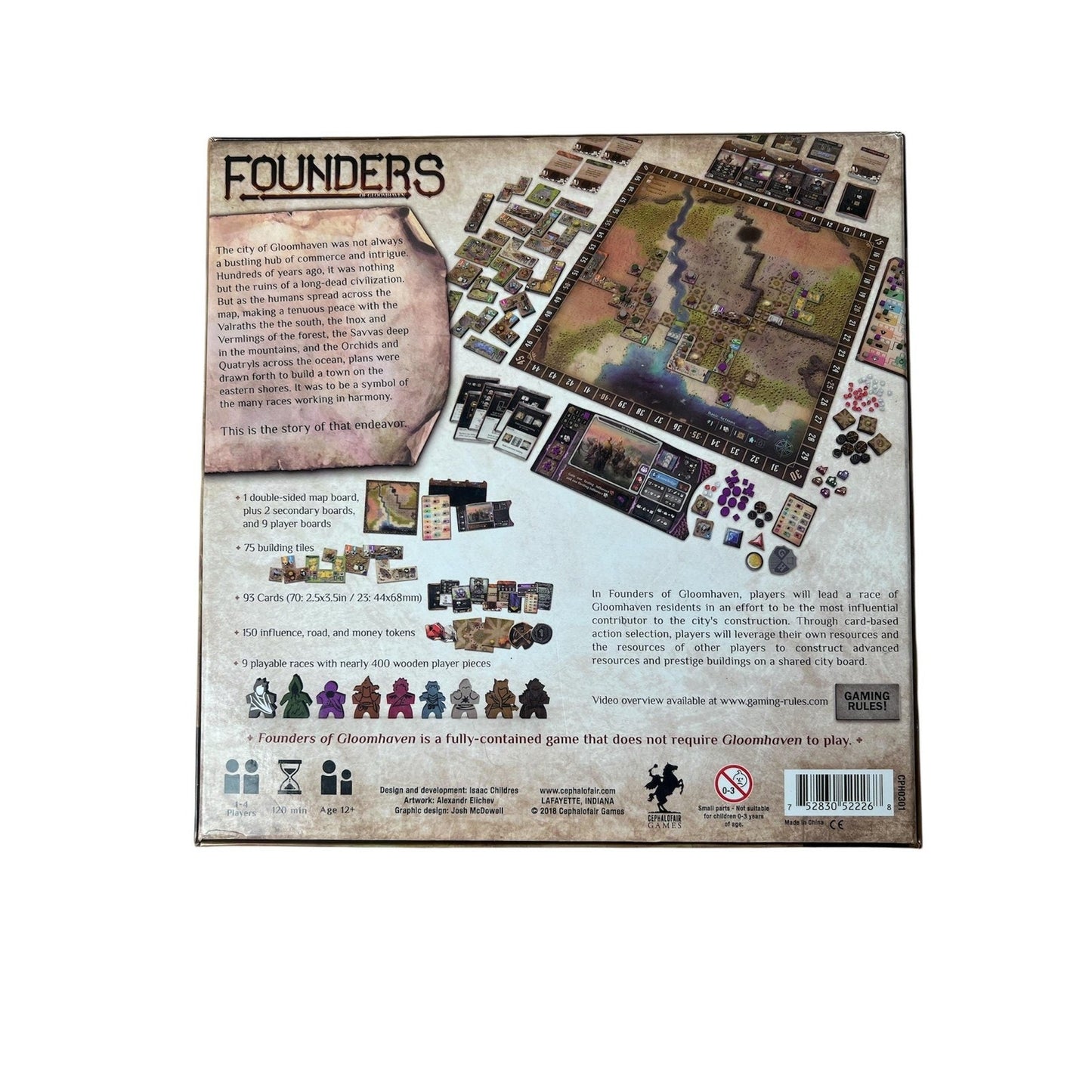 Cephalofair Games Founders Of Gloomhaven Strategy Board Game 2018 1-4 Players