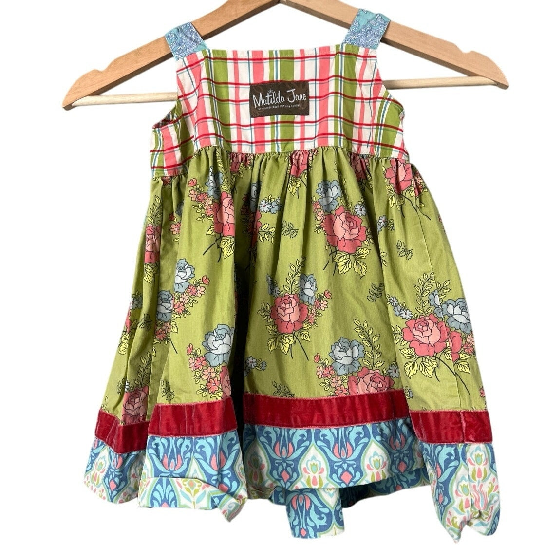 Matilda Jane Size 2 Girl Sun Dress Apron Fox Holiday