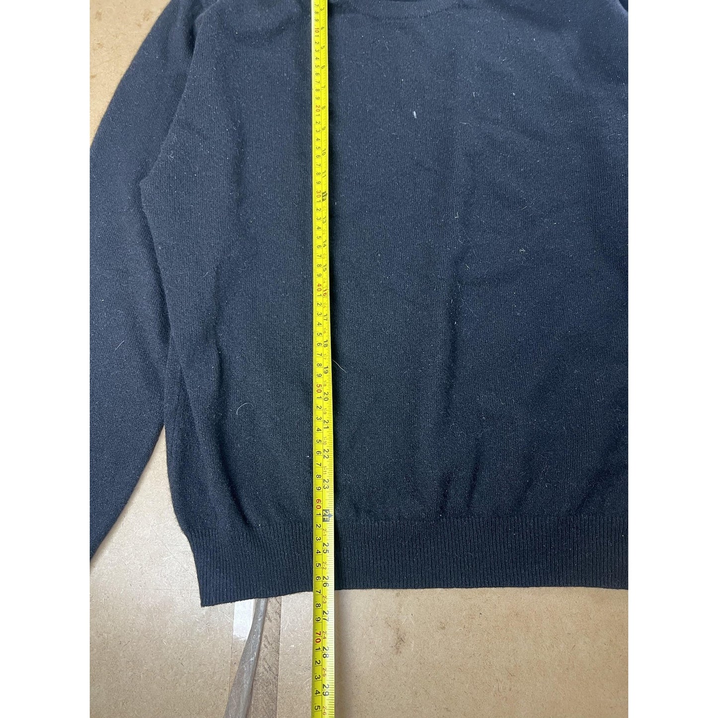 Joseph & Lyman Sweater Mens L Black Cashmere Crew Neck Pullover Lightweight