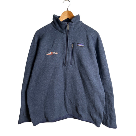 Patagonia Mens Blue Sweater Size Large Fleece Half Zip Jacket