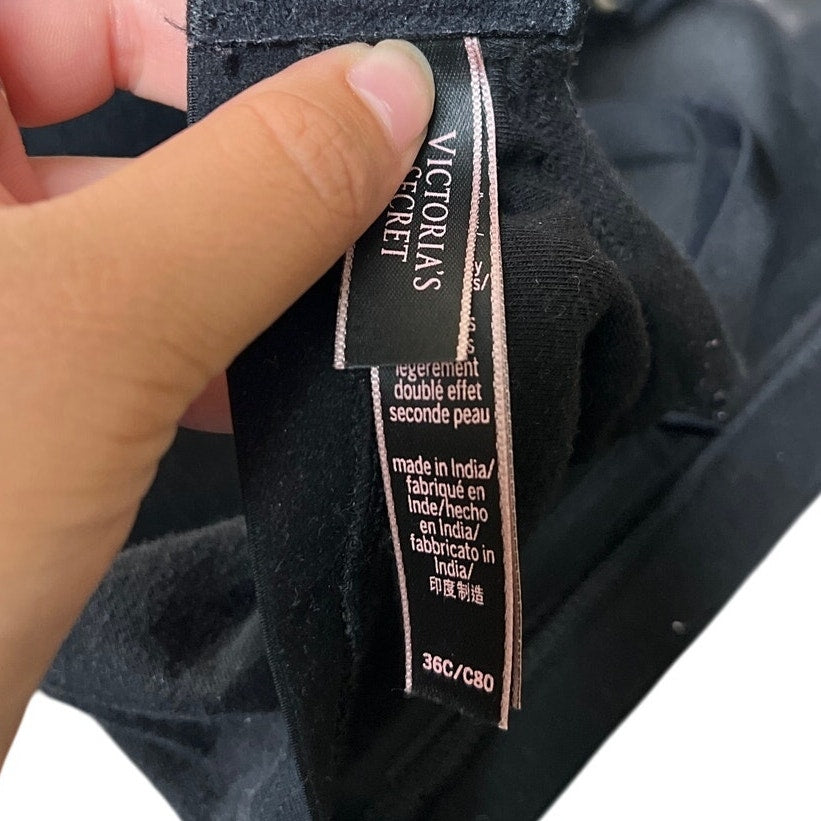 Victoria Secret 36C Black Wireless Perfect Shape Bra