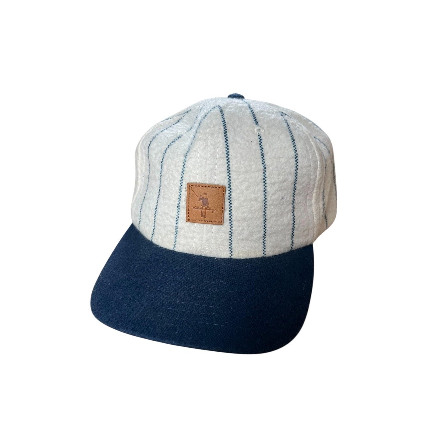 William Murray Hat Cap Strap Back Mens One Size Blue White Golf Pinstripe Plaid