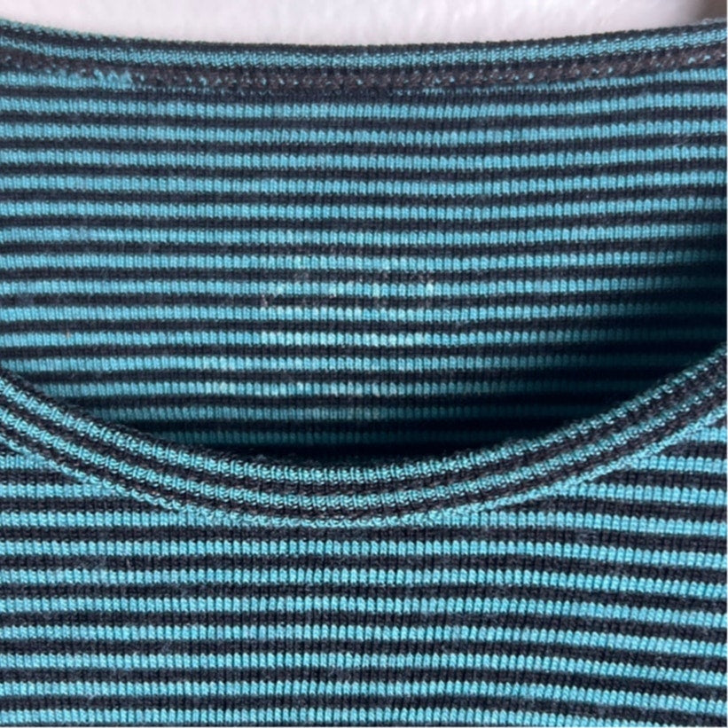 REI Woolies CrewNeck Long Underwear Striped Top Women Size L