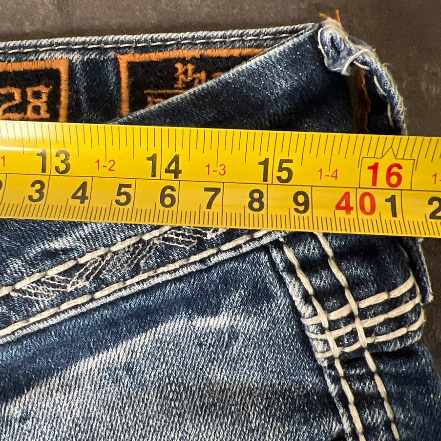 Rock Revival Easy Boot Parel Size 28 Faded Grunge Women Jeans