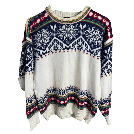 Dale of Norway Heavy Knit 100% Cotton Medium Ski Crewneck
