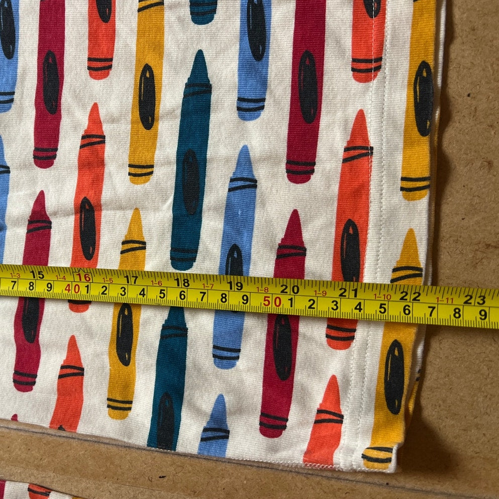 Hanna Andersson Organic Cotton Long John Crayon Pajama Set Size 14