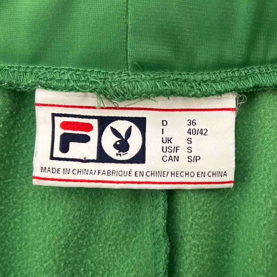 Fila Playboy Mardi Small Women's Green Track Pants *Chopped Bottoms*